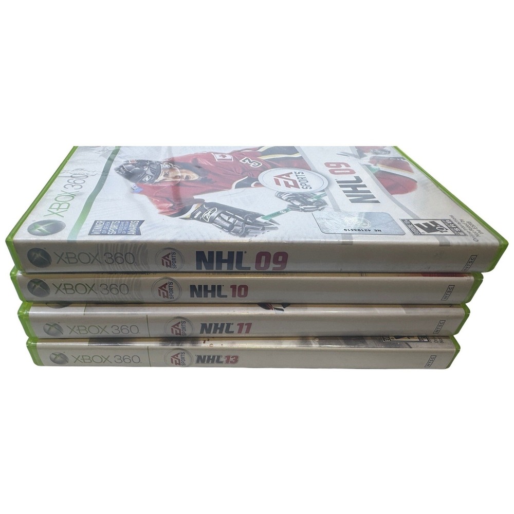 EA‎ Sports NHL 09 10 11 13 Microsoft Xbox 360 Hockey Video Game Lot 4 Games